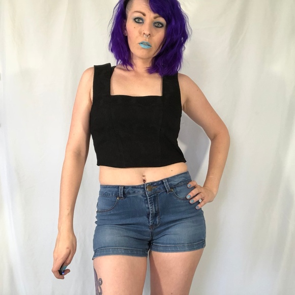 * Pin up Girl * Black summer Crop Top * NEW - Picture 4 of 8